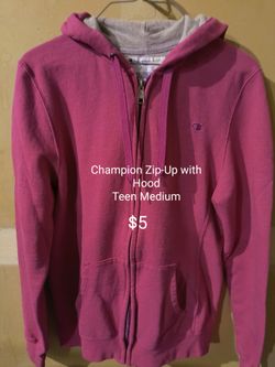 Champion Zip-Up With Hood Teen Medium