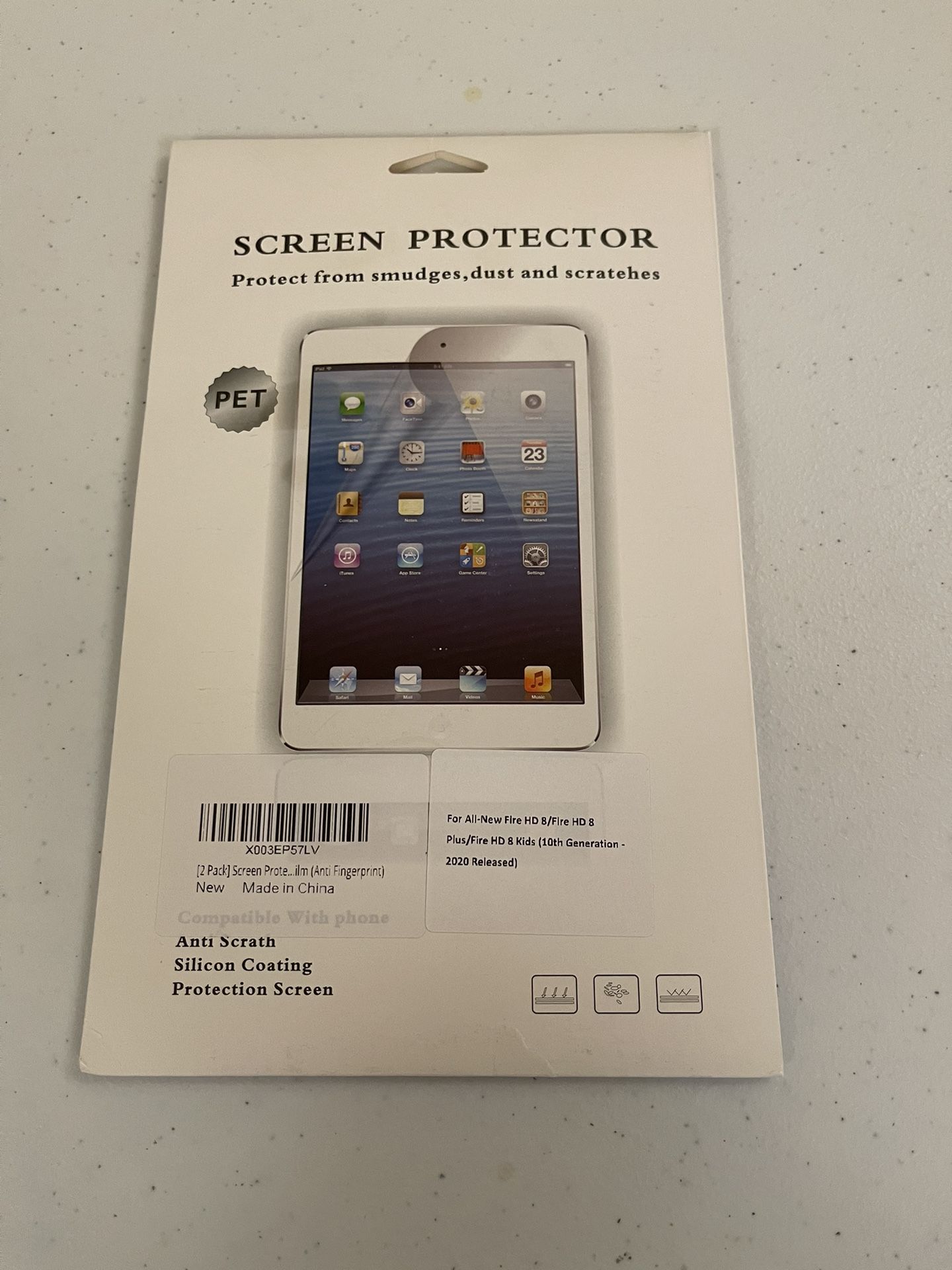 Anti-Glare Screen Protector for Amazon Fire HD 8 tablet and Fire HD 8 Plus tablet (10th generation, 2020 release) Qty 1