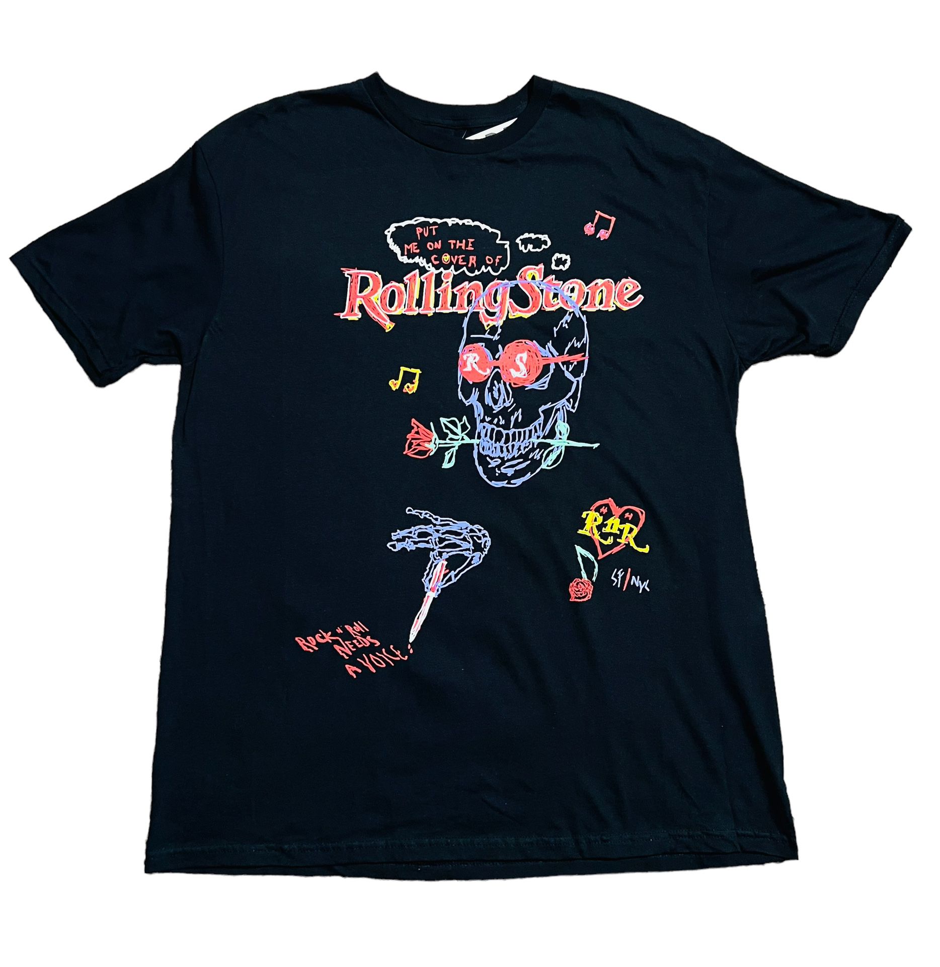 Rolling Stones Black S/M graphic cotton Tshirt NWT