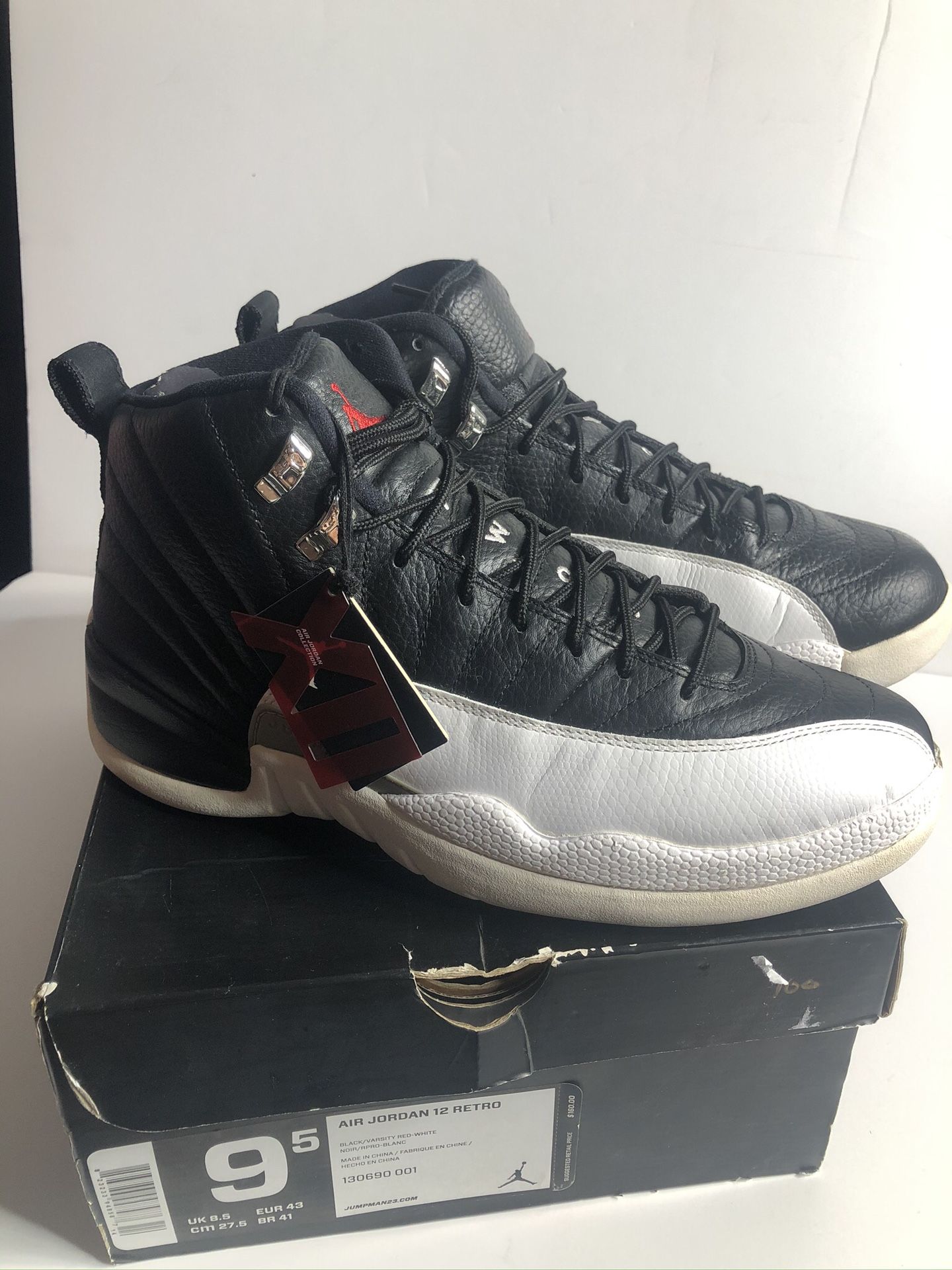 Used Jordans 12 Black And White Nike Air Jordan 12 Retro Taxi