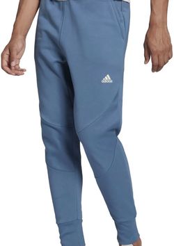 Blue men Adidas sweatpants small