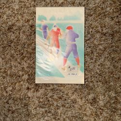 BASEBALL PC, EMBOSSED COLORED ARTIST IMAGE, "CAUGHT BETWEEN BASES" ~ 1911