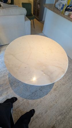 35" Real Marble Table w/ Chairs