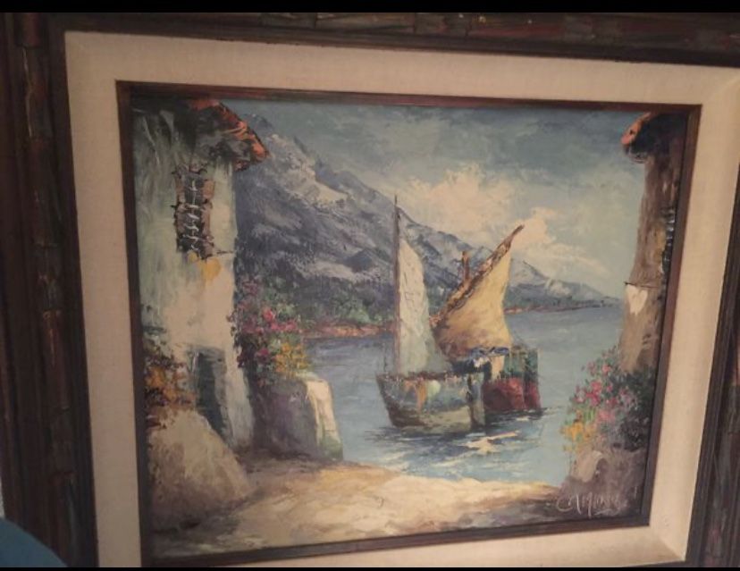 Original Giovanni Camprio Painting with original frame