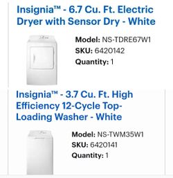 Washer and dryer with 5 year warranty