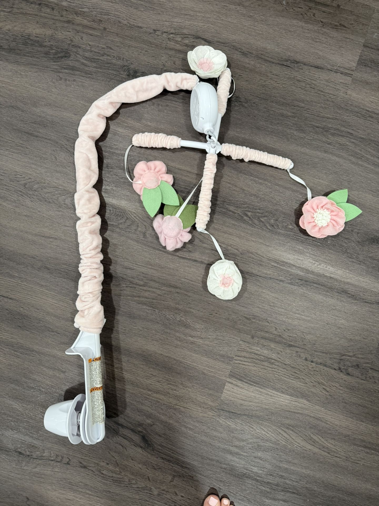 The Peanutshell Crib Mobile for Girls - Pink Musical Baby Crib Mobile with 12 Lullabies, Flower Baby