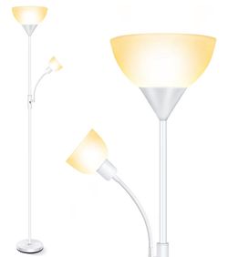 Floor Lamps with Adjustable Reading Light, 71" Tall Pole Lamps, 3 Way Switch New