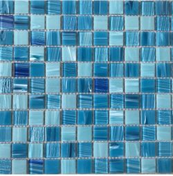 Blue Glass Mosaic Tile Sheet