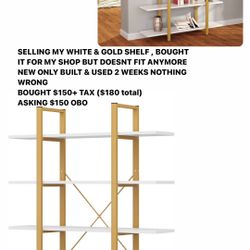 White & Gold Shelf 