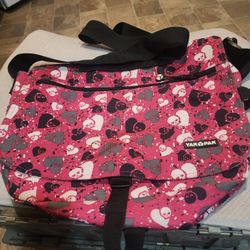 Y A K P A L Crossbody Messenger Bag With Skull And Heart Design Is For Laptops Books Where You Want To Put In There It's Extra Large Like Brand New