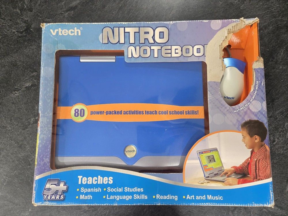 New VTech Nitro Notebook Ages 5+ Educational Teaching Laptop OPEN BOX