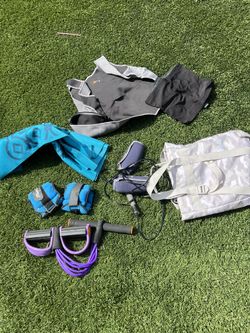 Jump Rope Work Out Weights And Sweat Suit