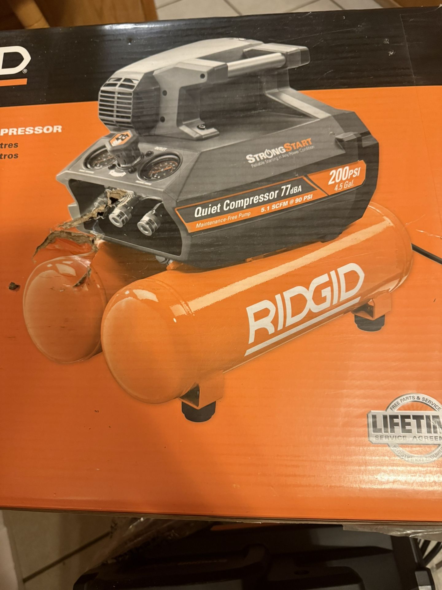 Brand New Rigid 4.5 Gallon Air Compressor