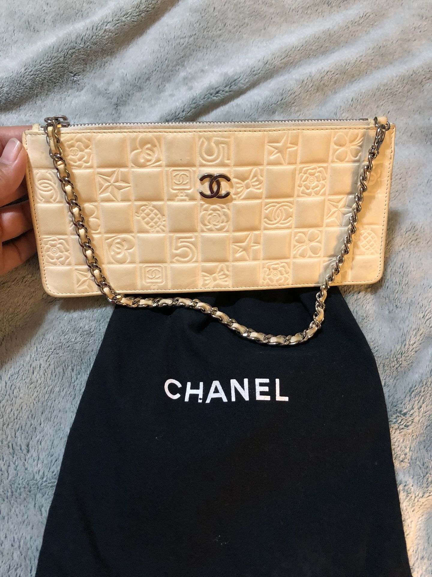 Authentic Chanel classic clutch w/serial number