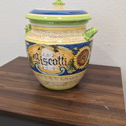 Biscotti Sunflower Cookie Jar 