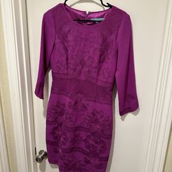 Antonio Melani Purple Long Sleeve Sheath Dress