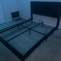 Black New Easy To Hook Up Bed Frame