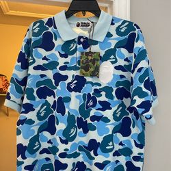Bape ABC CAMO LARGE APE HEAD POLO RELAXED FIT