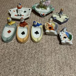 8 wonderful unique Art Deco ashtrays made in Japan!  