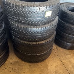 4-used Tires 265/65/R18 Bridgestone For 210.00 Installed. Free Mount And High Speed Balance Included.