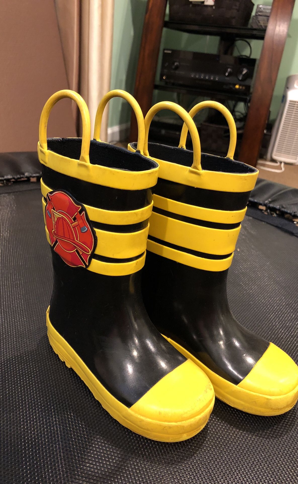 Rain boots kids size 7T firefighters