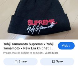 NEW SUPREME X YOHJI YAMAMOTO X NEW ERA KNIT HAT