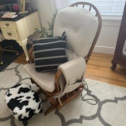 Glider With New Cushions And Massage Feature.