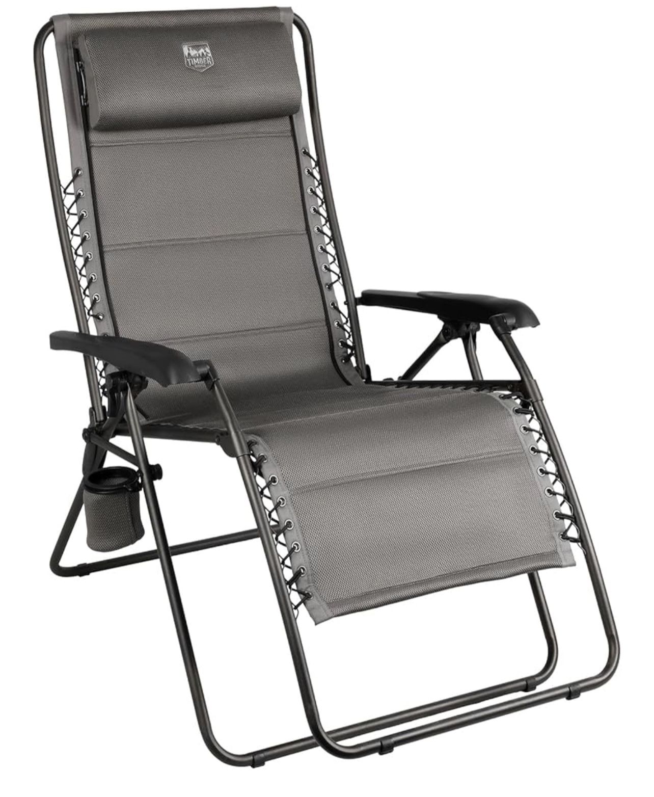 Timber Ridge XL Zero Gravity Chair Lounger With Cupholder 350lbs Capacity