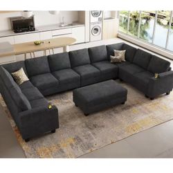 Oversized U Shaped Modular Sectional Couche