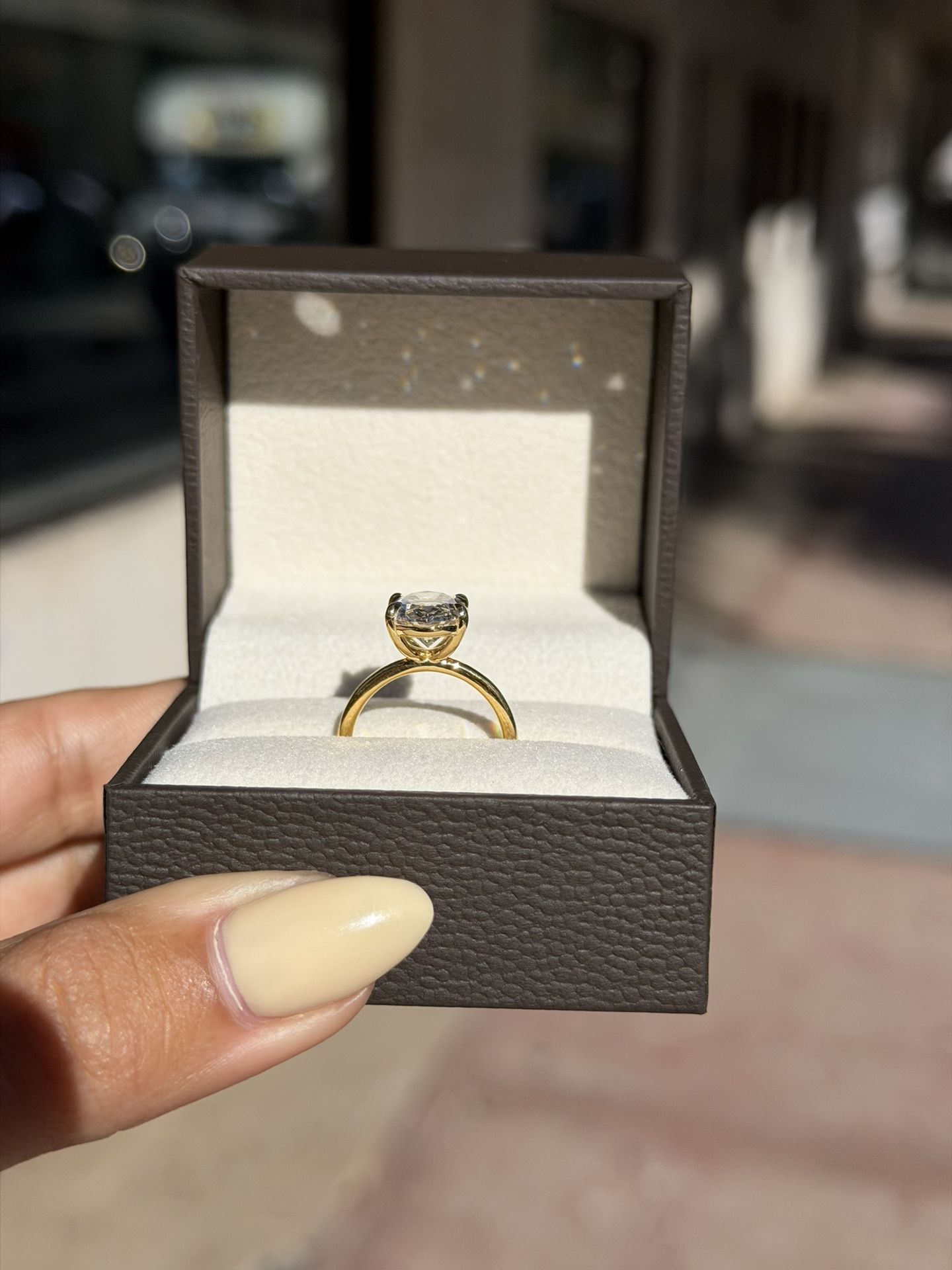 Oval solitaire diamond engagement ring Rings