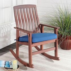 Wood Rocking Chair, Brown Finish, New In Box 