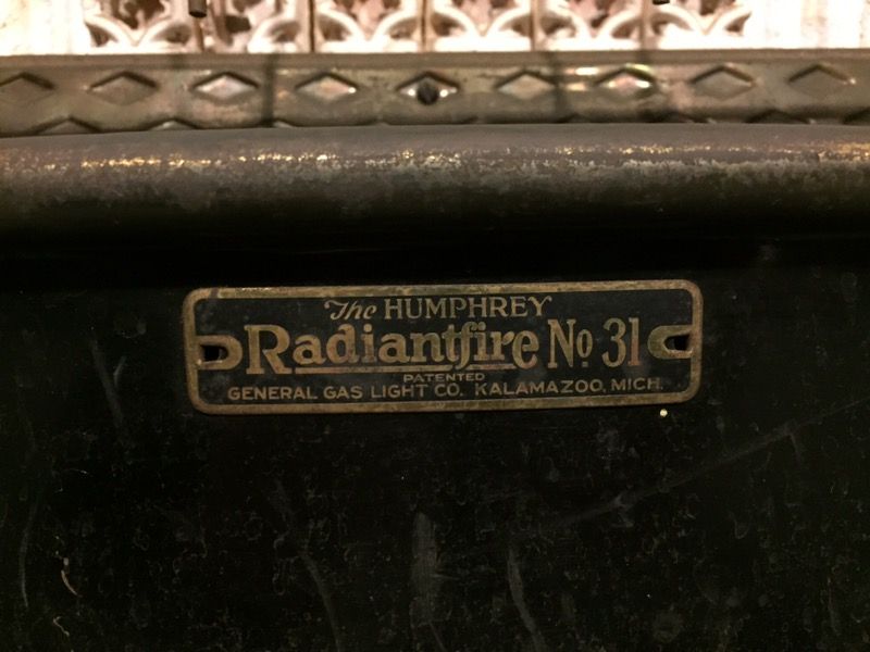 Antique Humphrey Radiantfire #31 gas fireplace heater porcelain cast iron  insert for Sale in Fort Wayne, IN - OfferUp