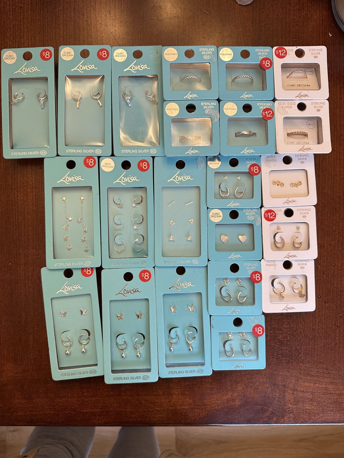Bundle New 925 Sterling Silver Jewelry from Lovisa 22 pcs
