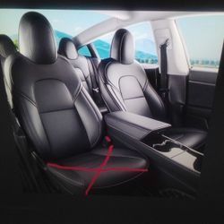 New Tesla Model 3 Front Seat Covers Upper Sections Only 2017-2023 Model 3 
