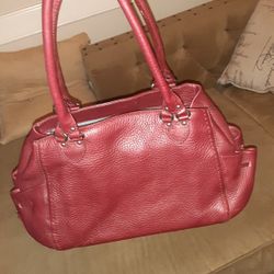 Red Leather Coal Hanns Bag
