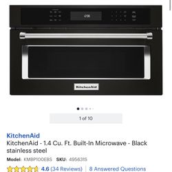 New Kitchen Aid Built Microwave (black Stainless 