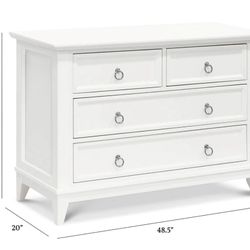 4-Drawer Dresser in Warm White