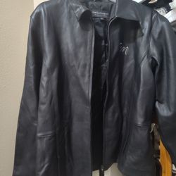 PORT AUTHORITY LEATHER JACKET NEW SIZE L