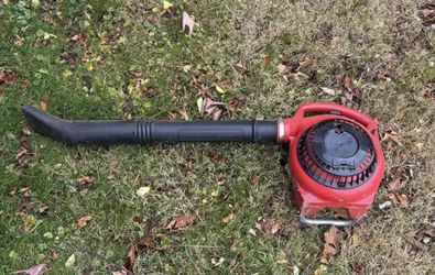 Red Homelite Gas Leaf Blower.