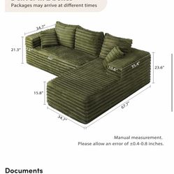 Green Cloud Couch For Sale