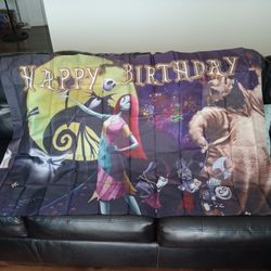 The Nightmare Before Christmas Birthday Banner Decoration 3x5 Ft