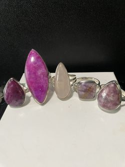 Sterling Silver Rings / Multiple Stones
