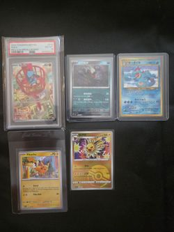 Pokémon Card Lot - Graded PSA Riolu, Vintage Japanese Feraligatr Holo, Pikachu & More