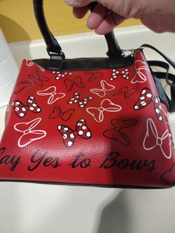 Limited Edition Disney Parks Minnie Mouse Say Yes to Bows Satchel Handbag Purse
