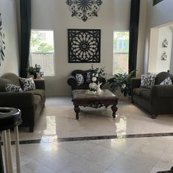 Sofa Love Seat And Small Single Sofa Hunter Green