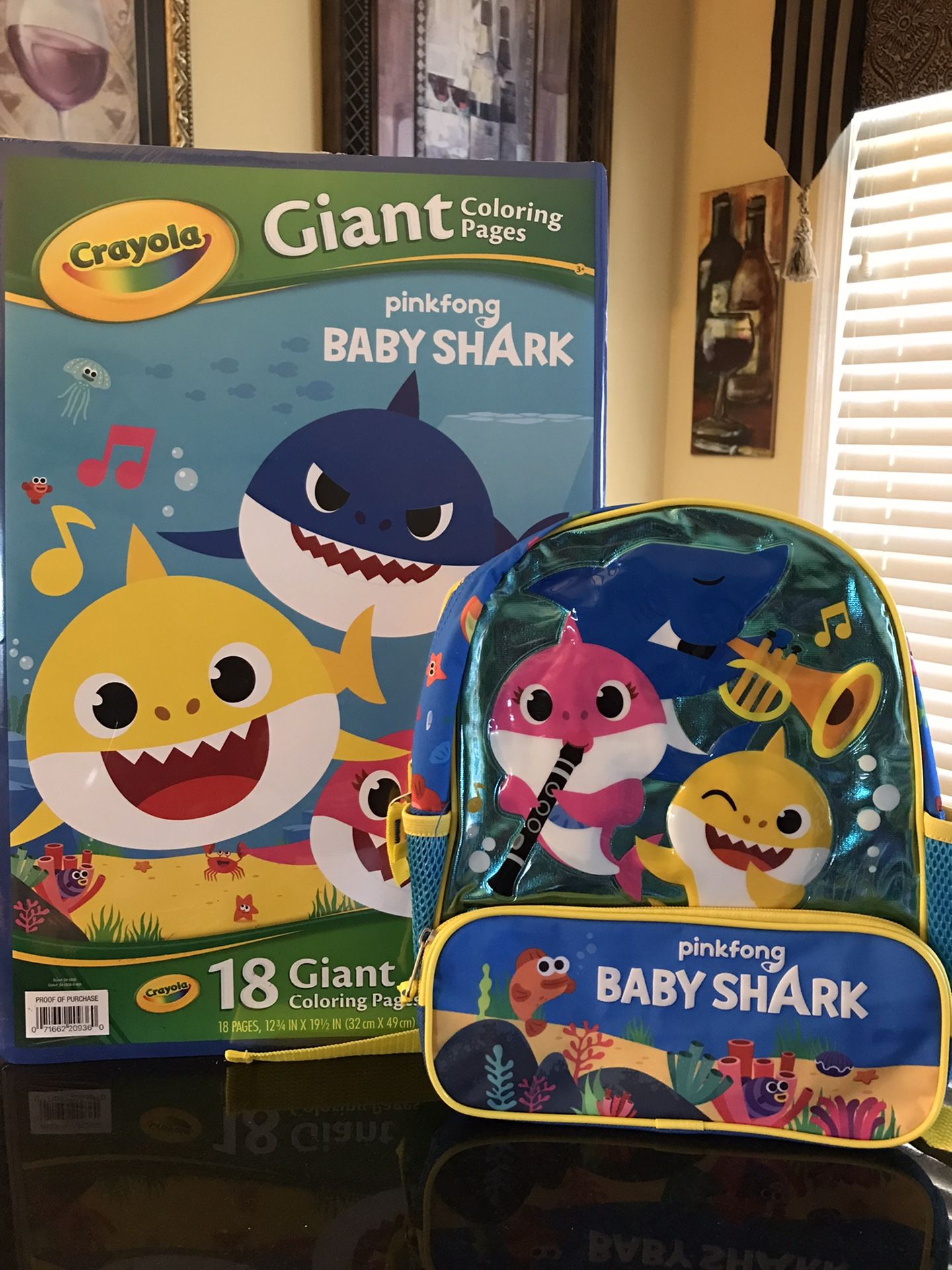 Baby Shark Backpack & Coloring Book