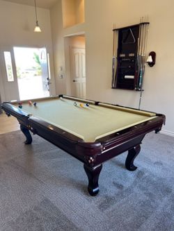 8' Cherry pool table