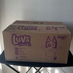 Diapers  Luvs 144 count Size 6 Bluey $30