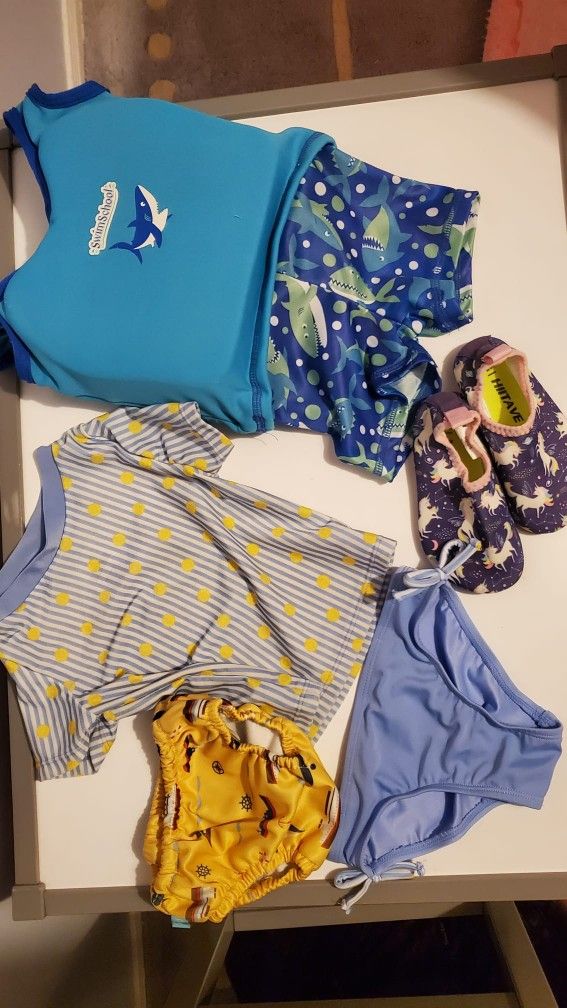 1 And 2 Yr Old Swim Suit Boy And Girl