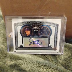 2005 JUSTIN OLSON BOWMAN STERLING FIRST YEAR JERSEY TRADING CARD 